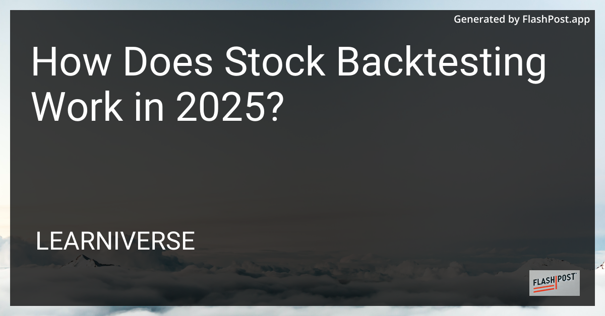 Stock Backtesting