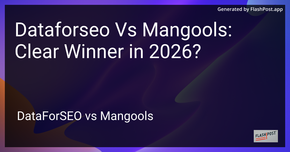 Dataforseo Vs Mangools: Clear Winner in 2026?