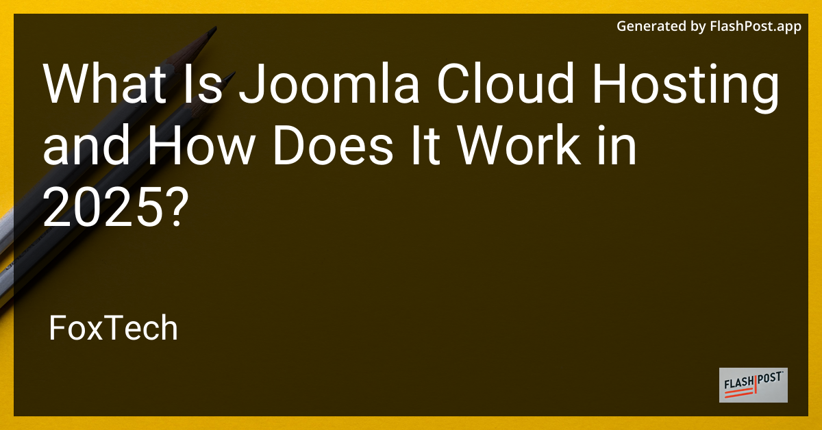 Joomla Cloud Hosting