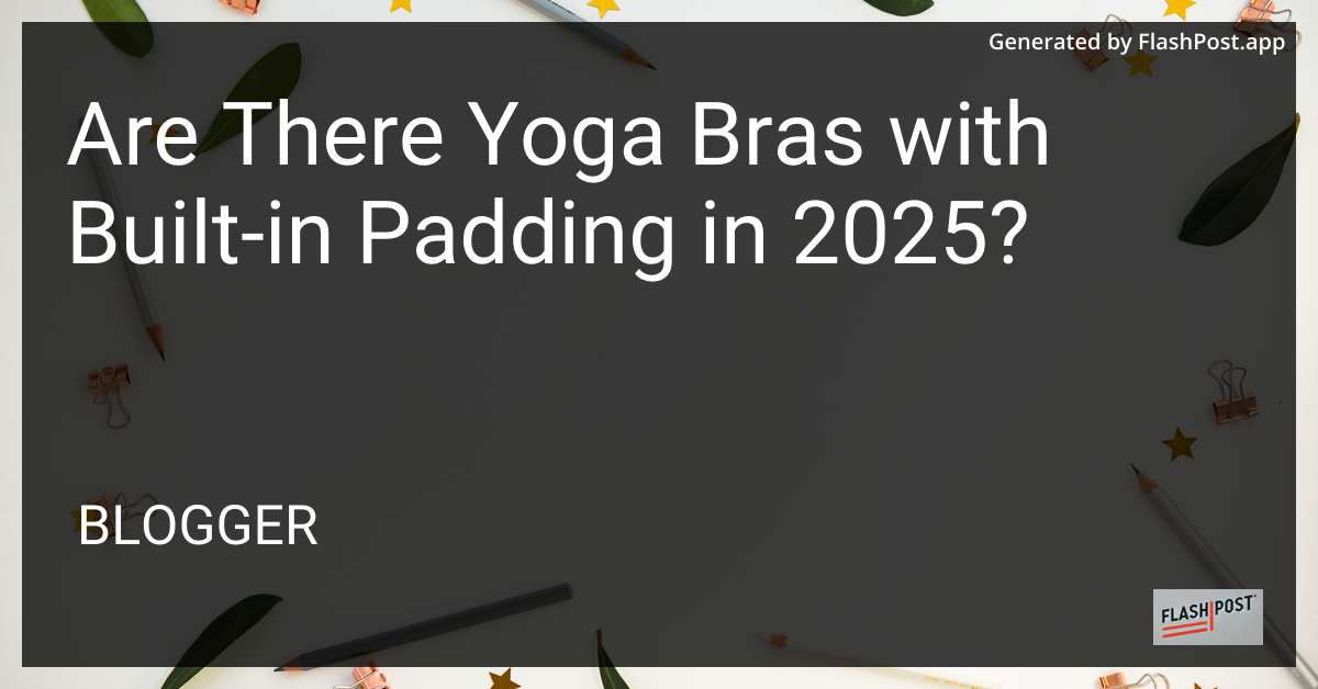 Yoga Bra with Built-in Padding