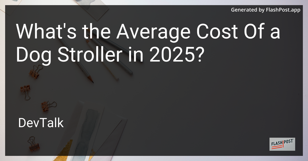 what's the average cost of a dog stroller in 2025?