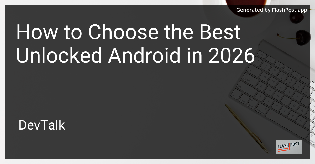 How to Choose the Best Unlocked Android in 2026