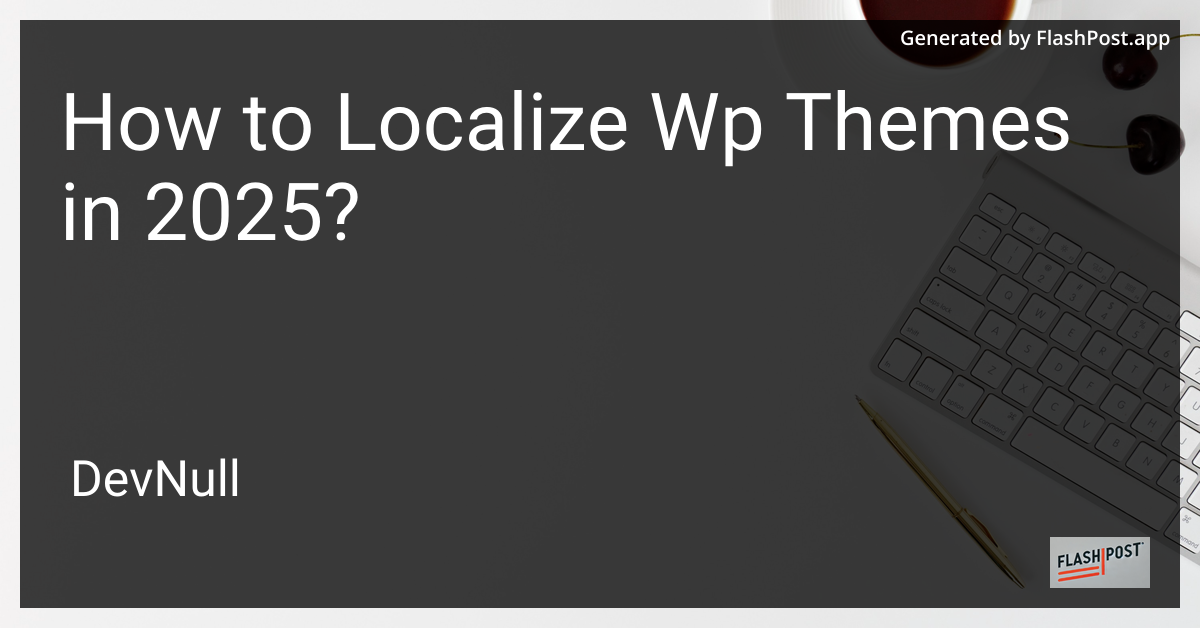 How to Localize Wp Themes in 2025?