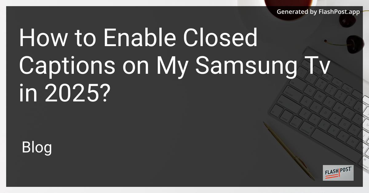 Samsung TV Closed Captions