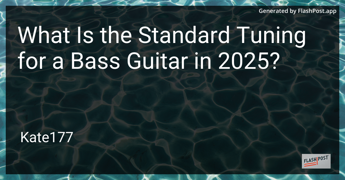 Bass Guitar Tuning