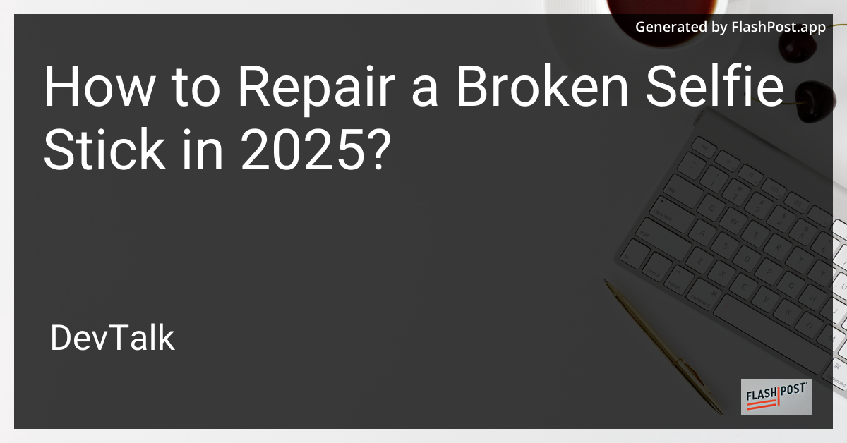 how to repair a broken selfie stick in 2025?