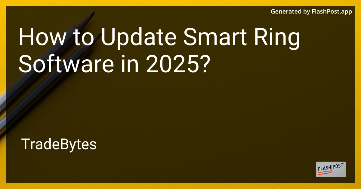 Smart Ring Software Update