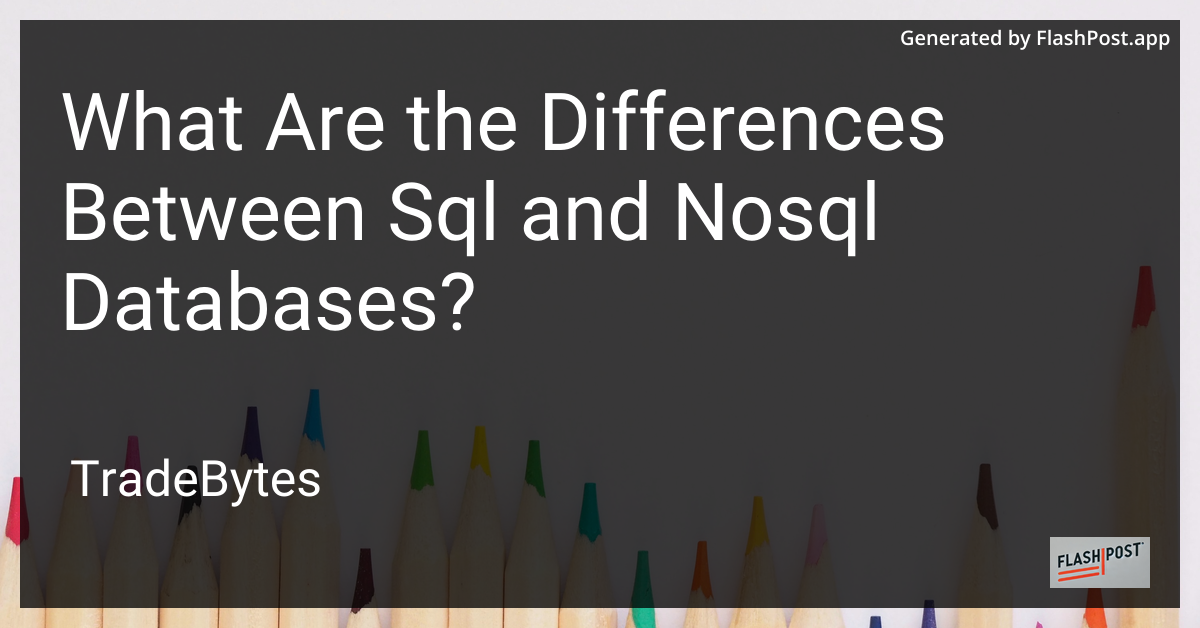 SQL vs NoSQL