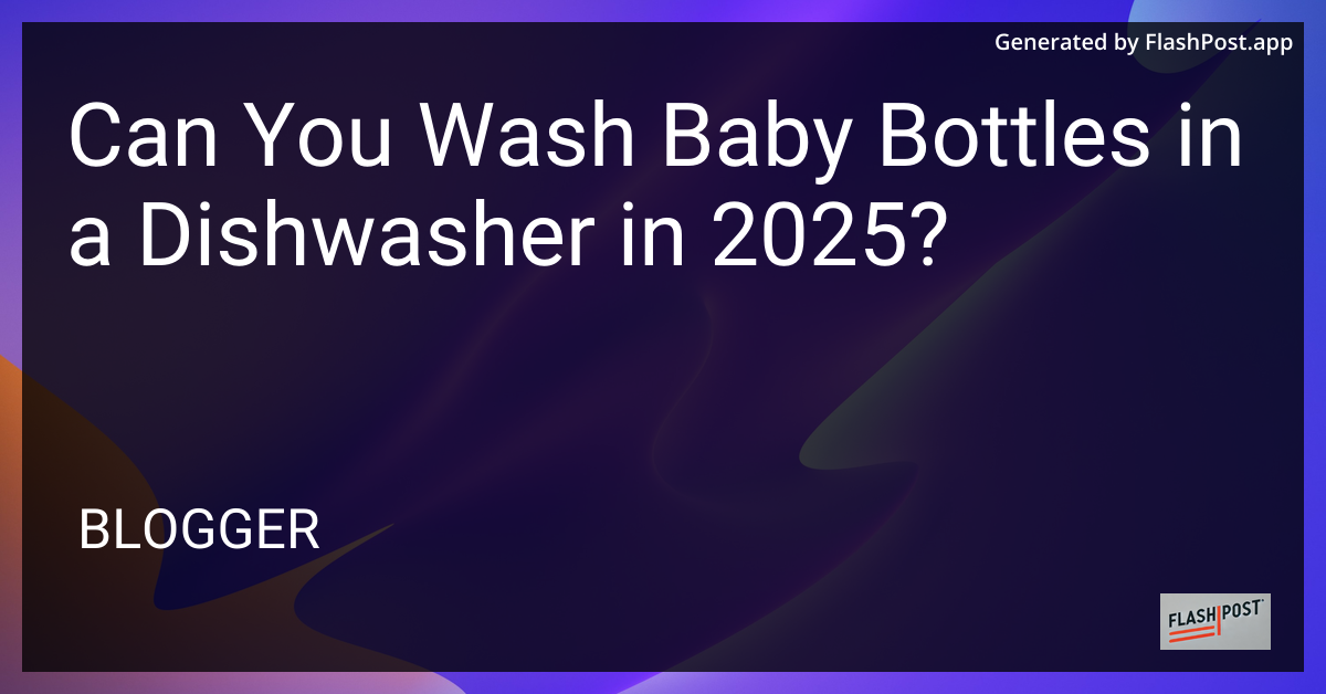 A Dishwasher with Baby Bottles