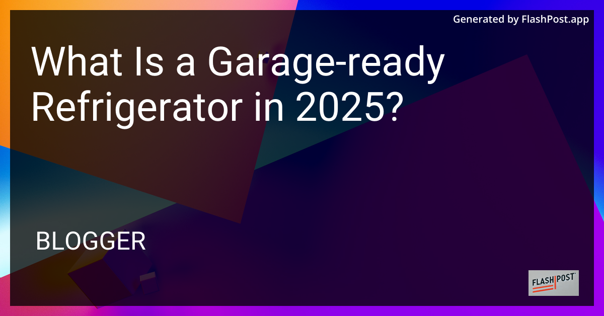 Garage-Ready Refrigerator