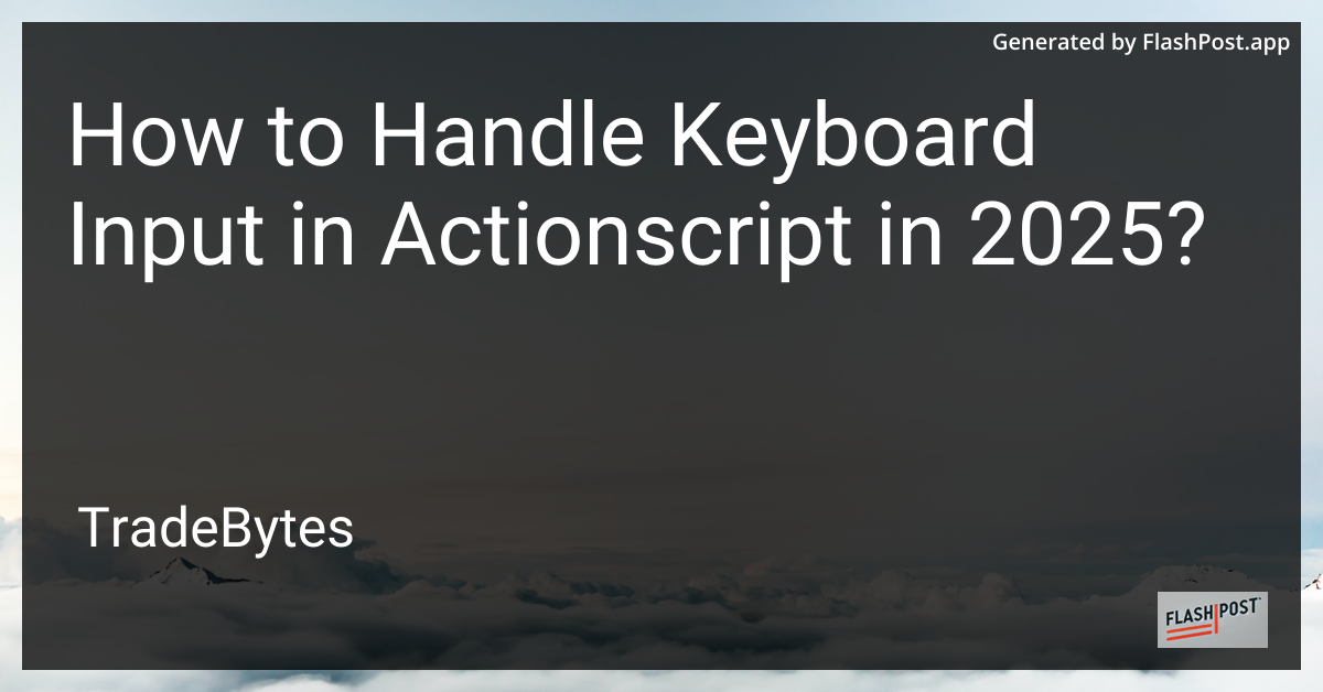 ActionScript Keyboard Input