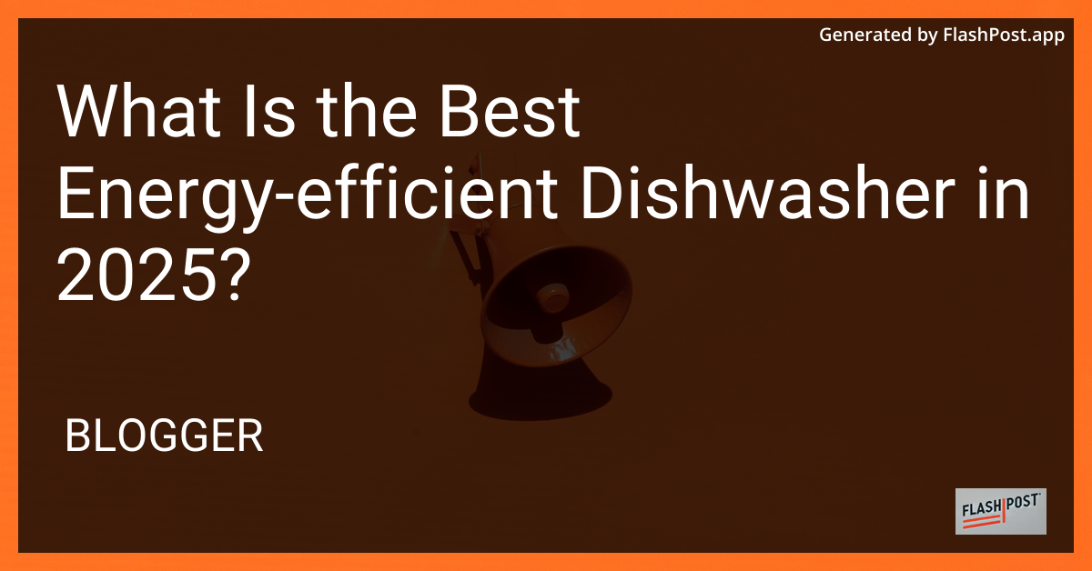 Energy-Efficient Dishwasher