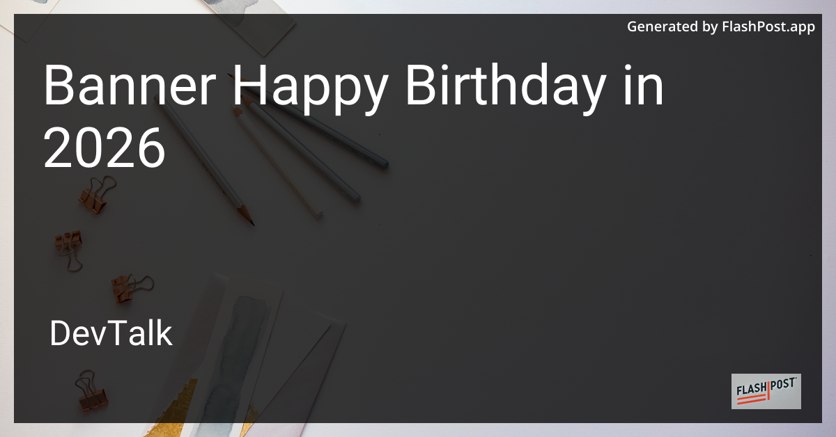 Banner Happy Birthday in 2026