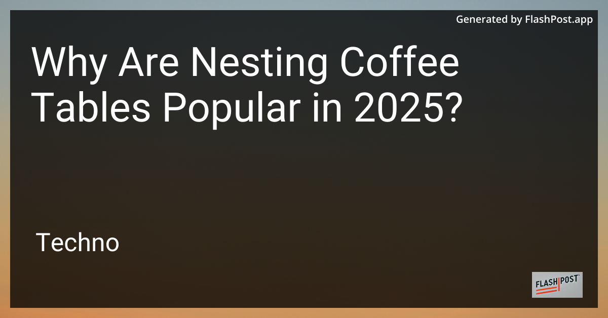 Nesting Coffee Tables