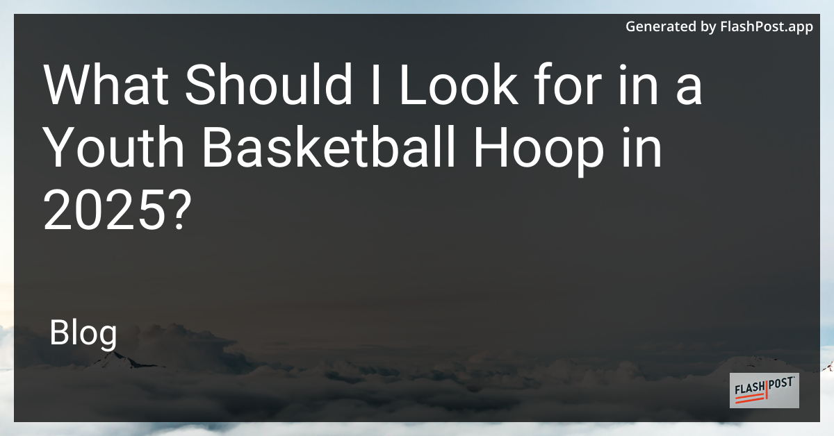 Youth Basketball Hoop