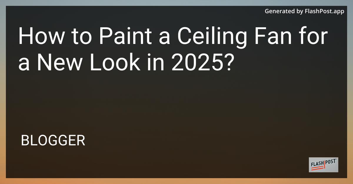 Ceiling Fan Transformation