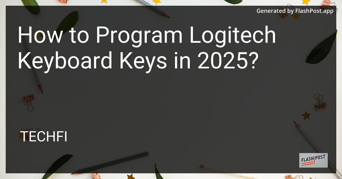 Logitech Keyboard Programming