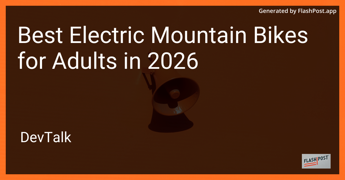 Best Electric Mountain Bikes for Adults in 2026