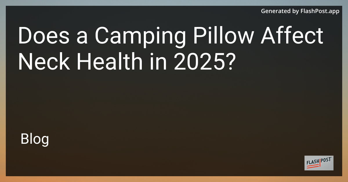 Camping Pillow Image