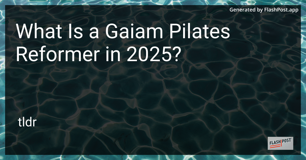 Gaiam Pilates Reformer