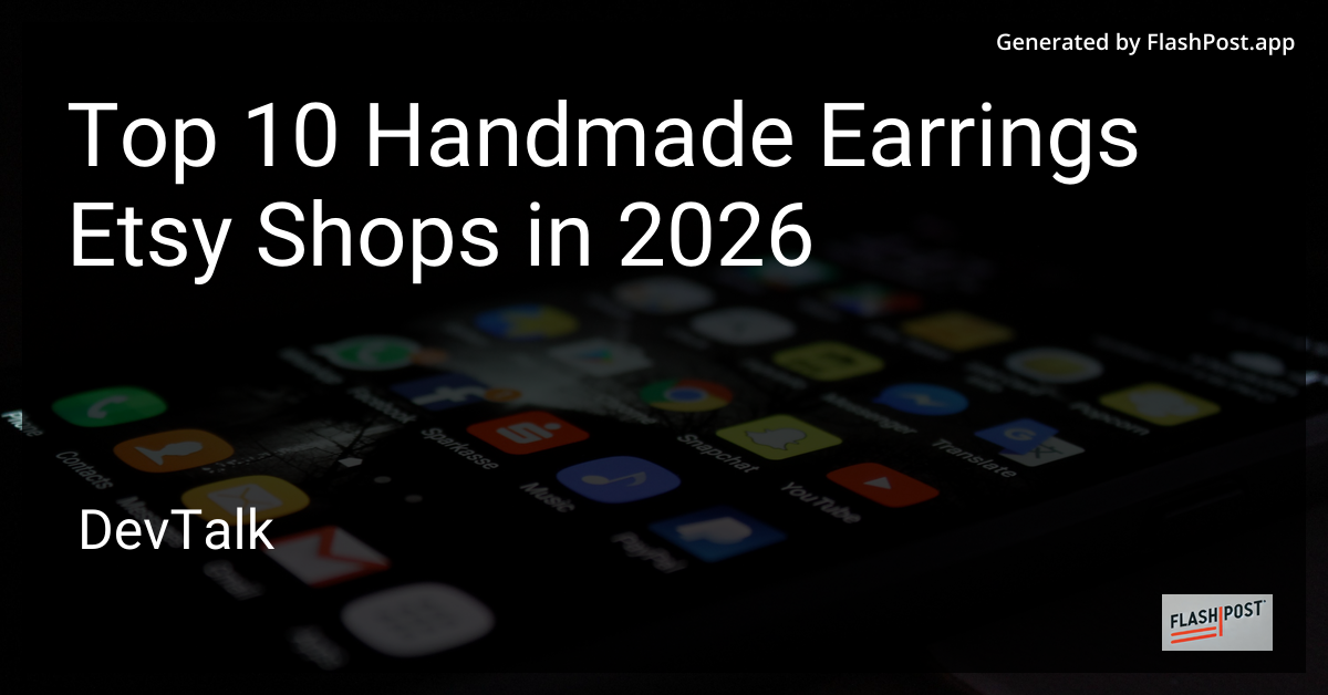 Top 10 Handmade Earrings Etsy Shops in 2026
