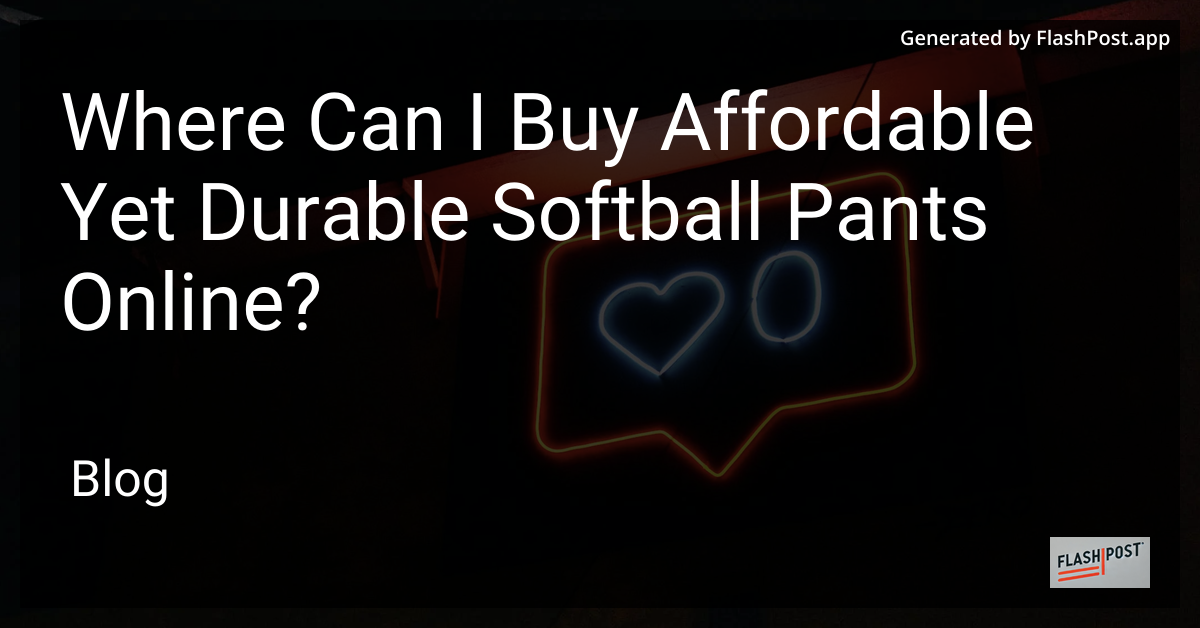 Softball Pants