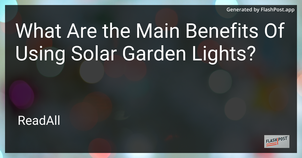 Solar Garden Lights