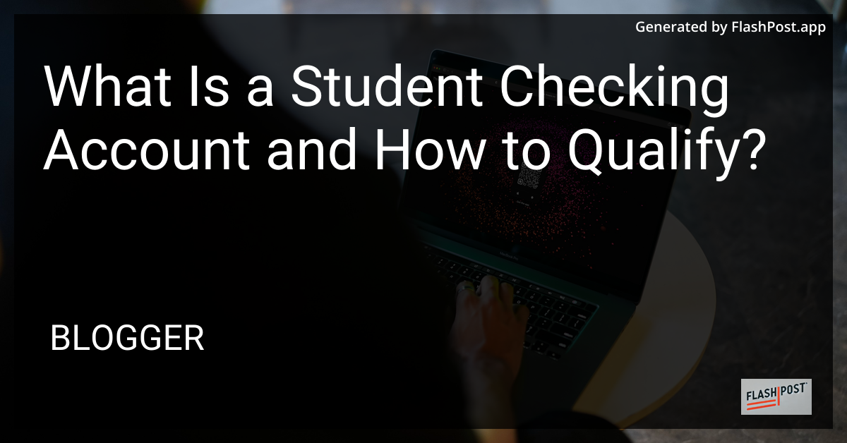 Student Checking Account