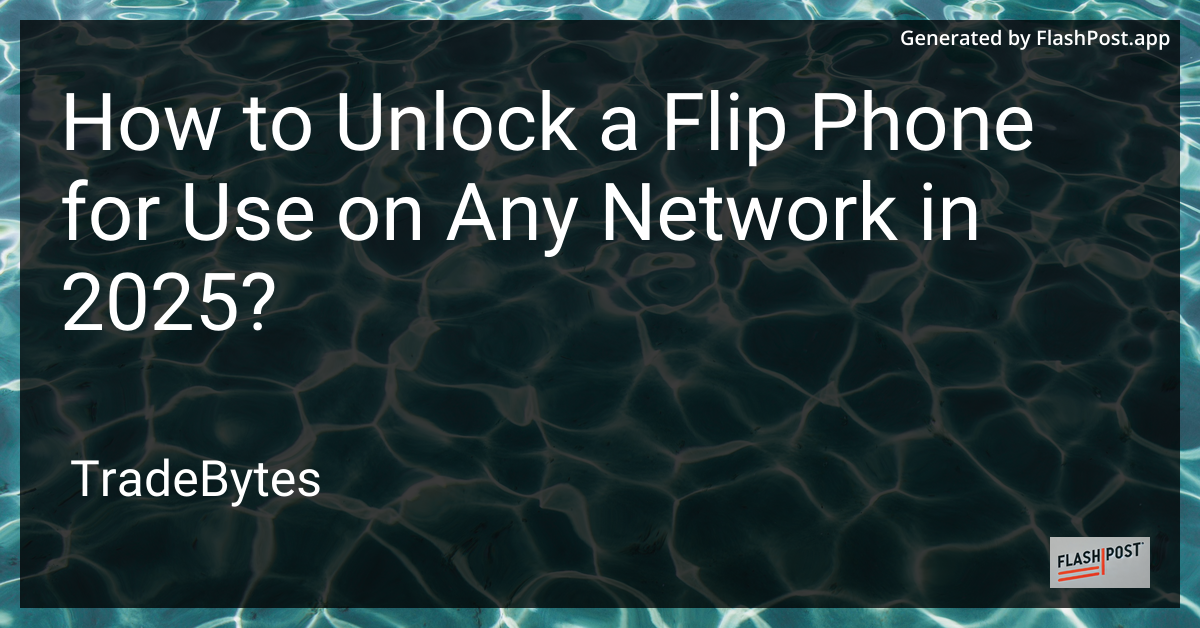 Unlock Flip Phone