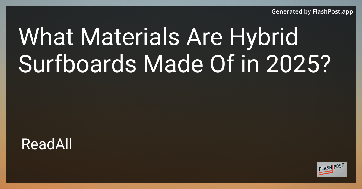 Hybrid Surfboards