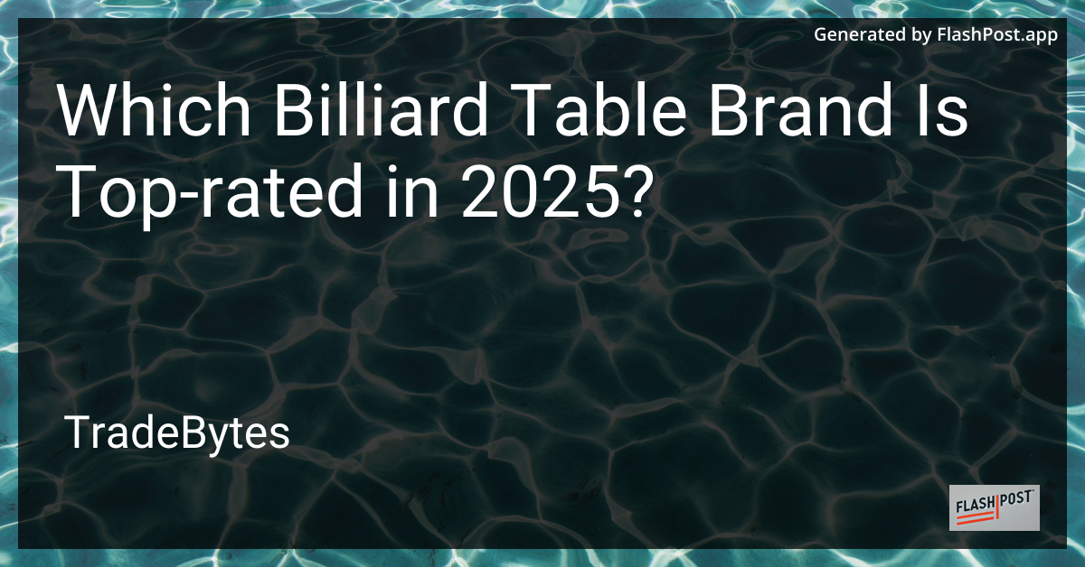 Top-rated Billiard Table