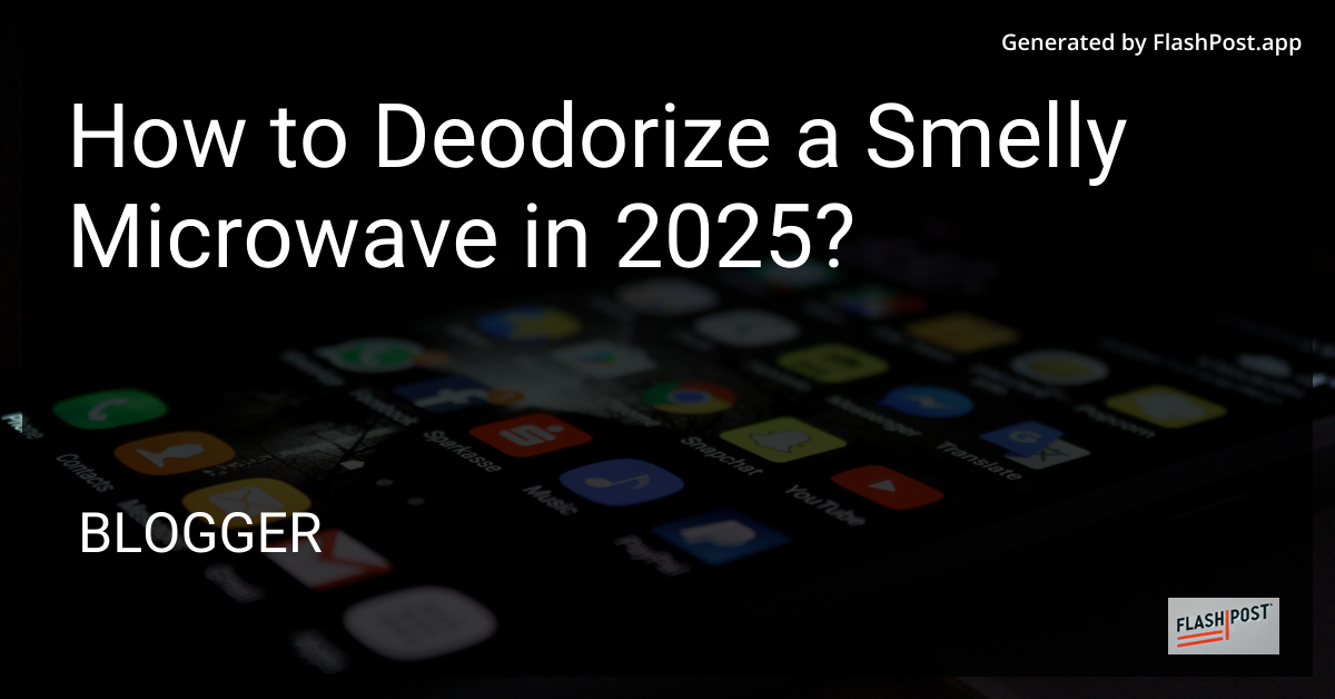 Deodorize a Smelly Microwave