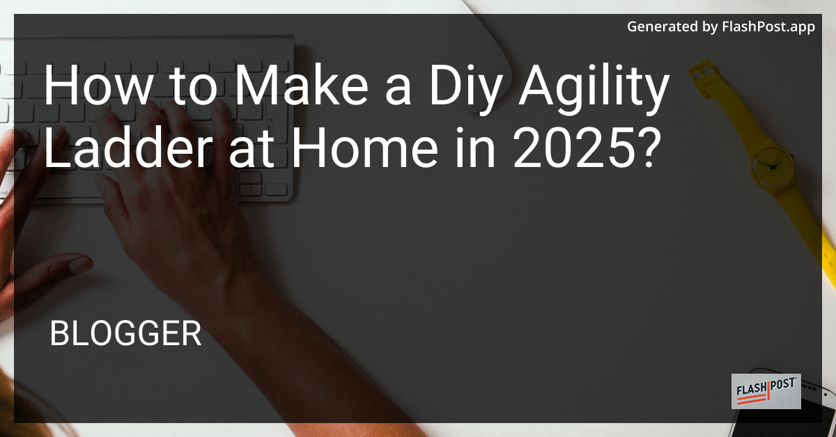 DIY Agility Ladder