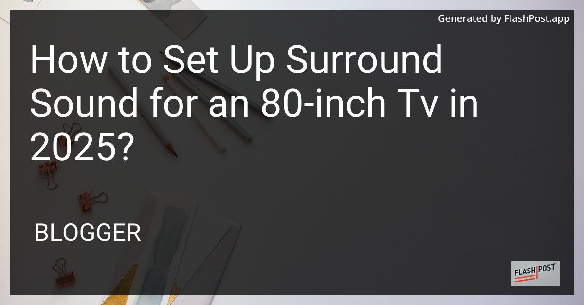 Setting Up Surround Sound
