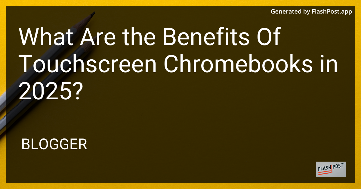 Touchscreen Chromebook