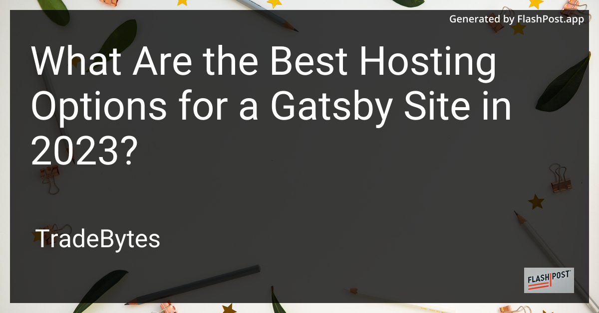 Gatsby Hosting Options