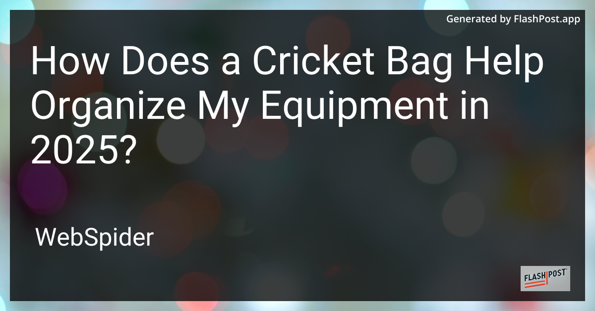 Cricket Bag