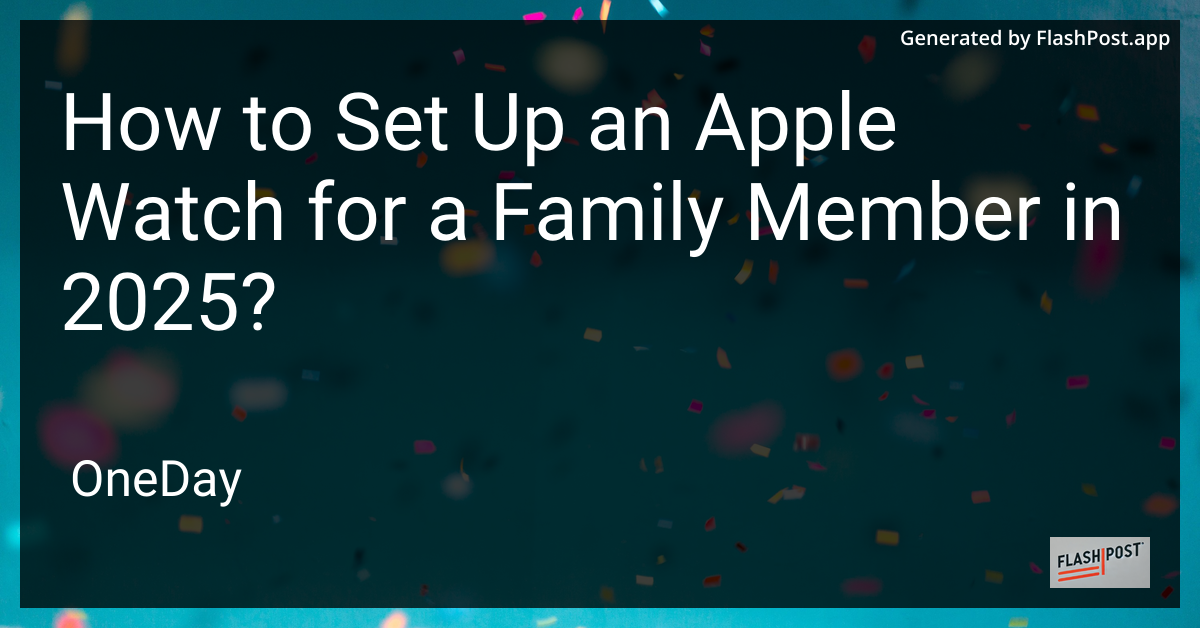 Setting Up an Apple Watch