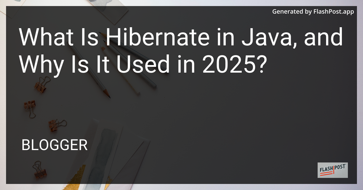 Hibernate in Java