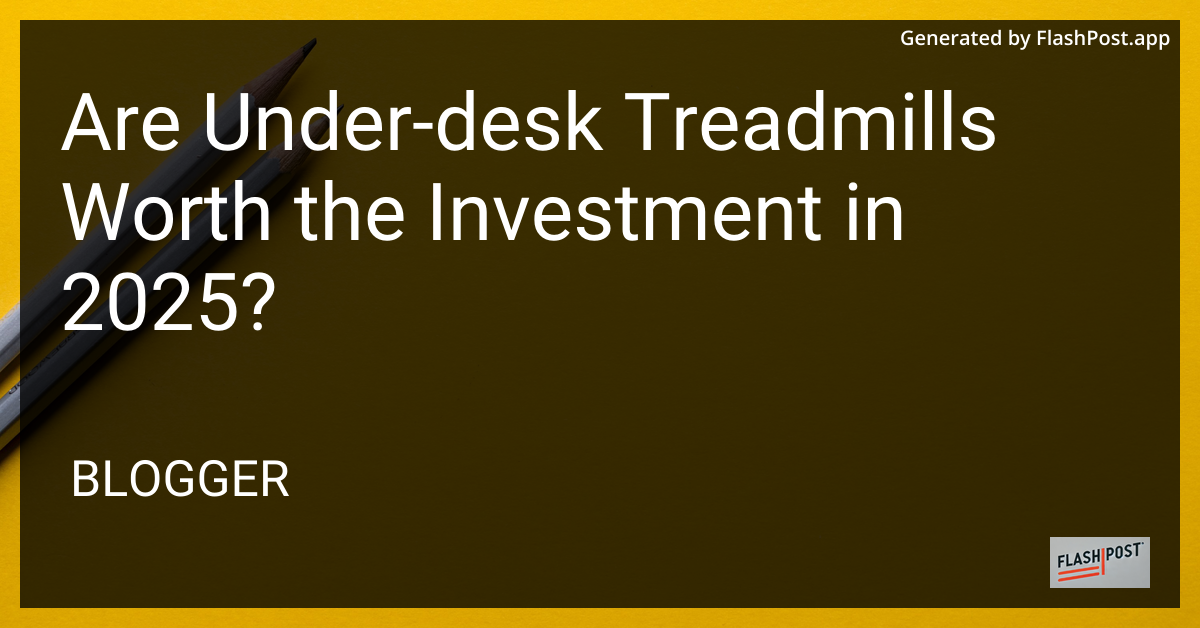 Under-Desk Treadmill