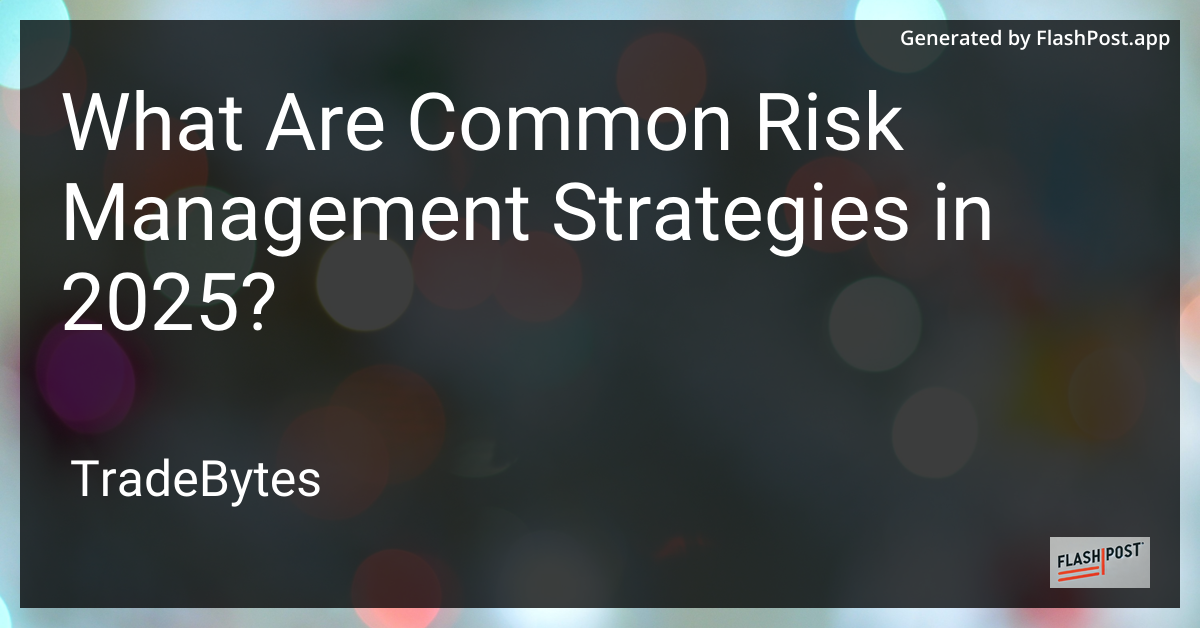 Risk Management Strategies