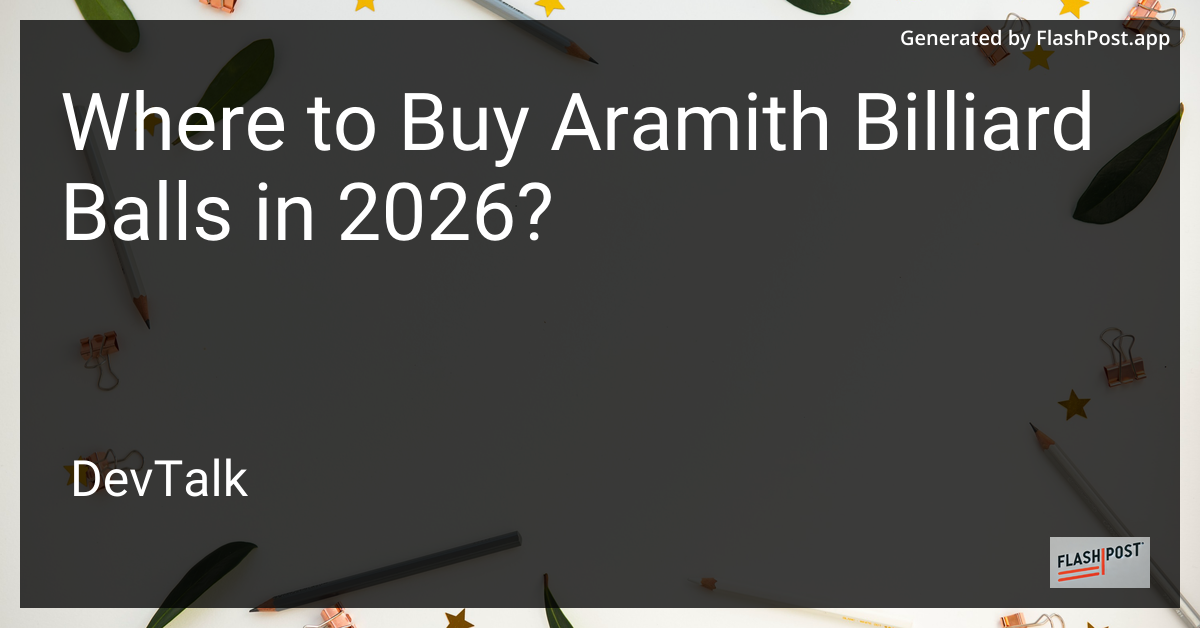 Where to Buy Aramith Billiard Balls in 2026?