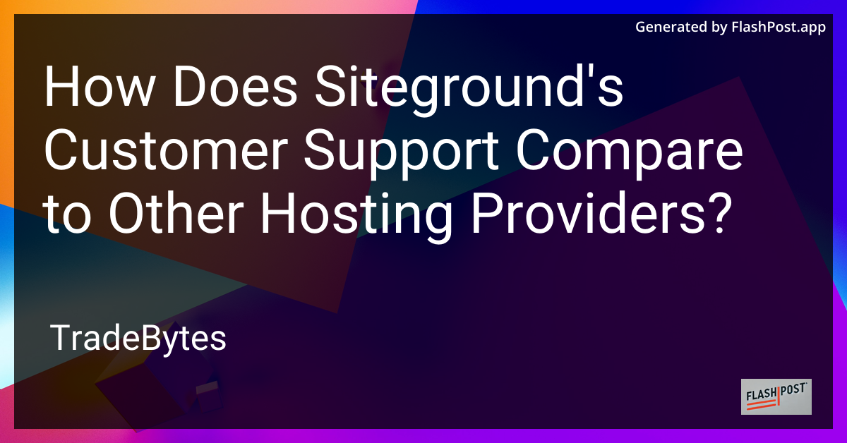 SiteGround Customer Support