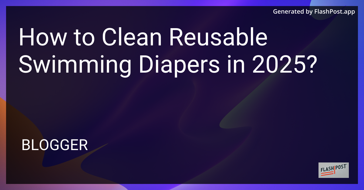 Reusable Swimming Diapers