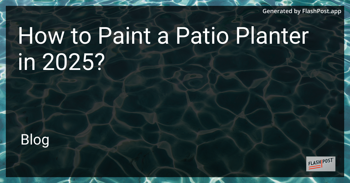 Beautifully Painted Patio Planter