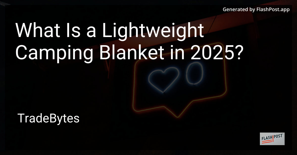 Lightweight Camping Blanket