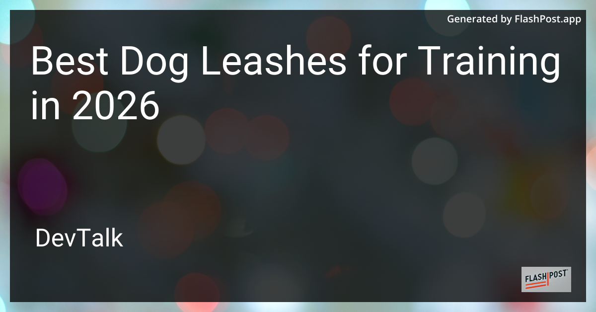 Best Dog Leashes for Training in 2026