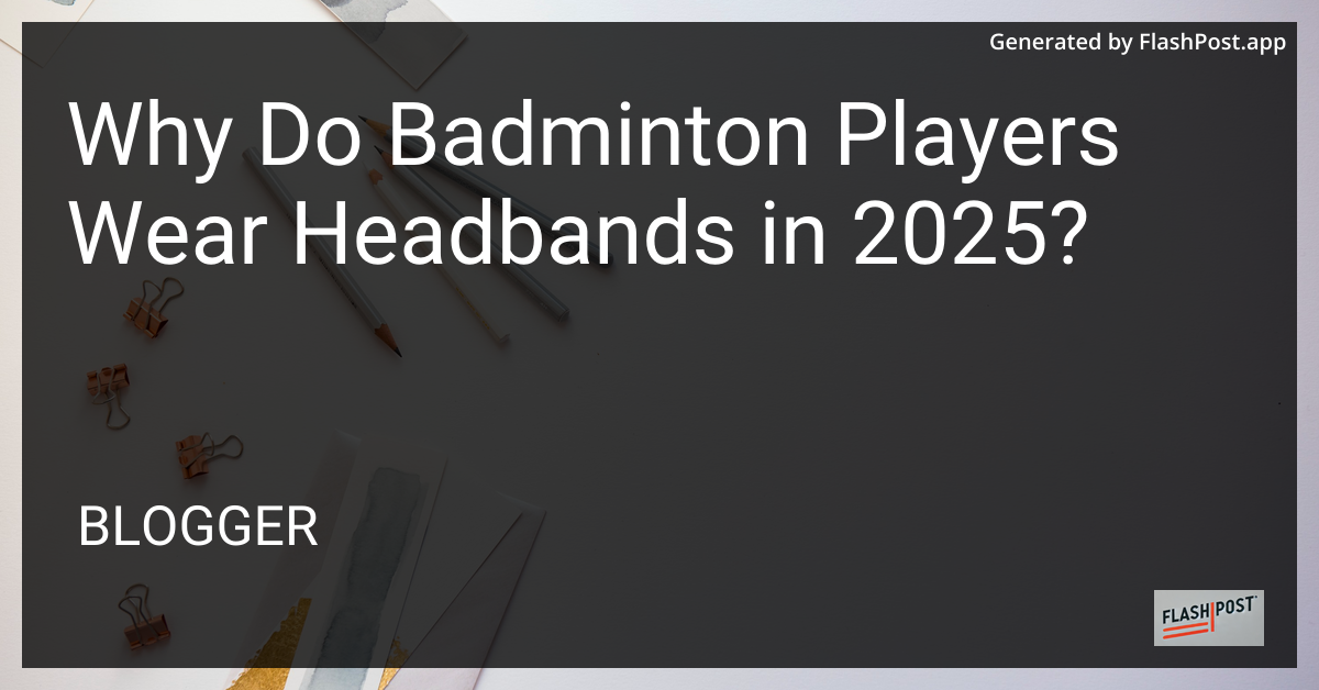 Badminton Player Wearing a Headband