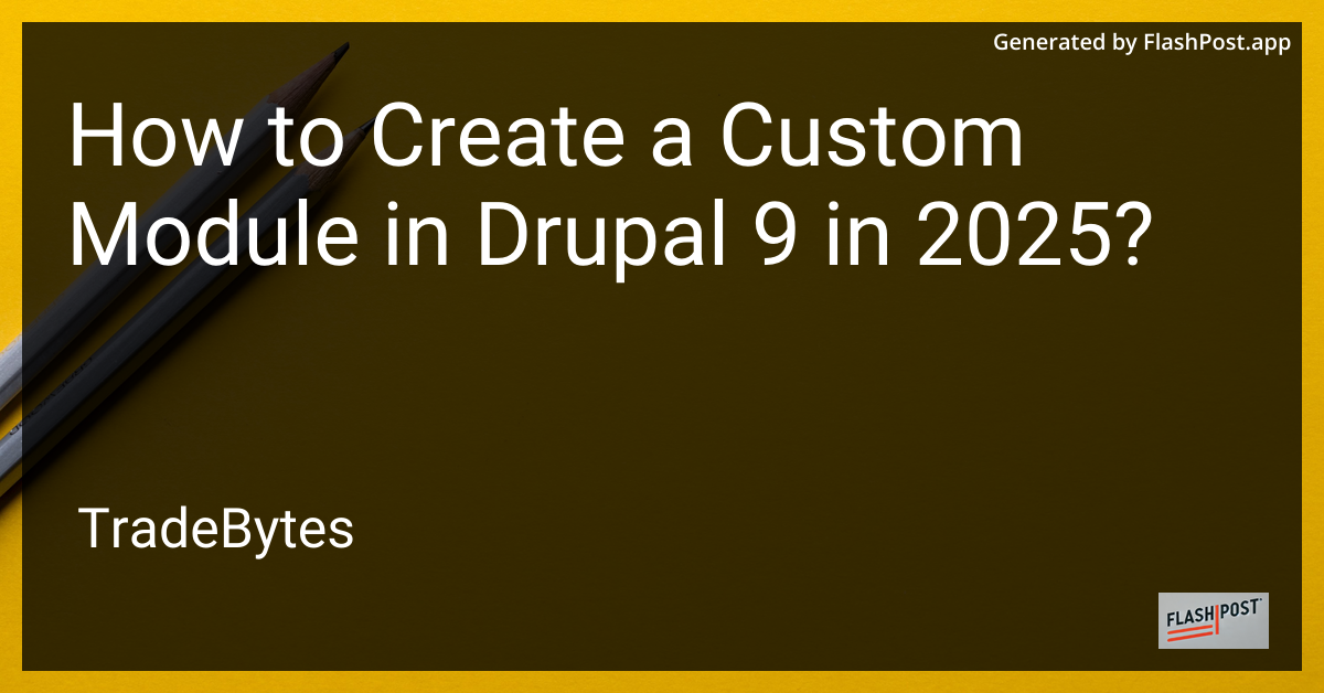 Create Custom Module in Drupal 9