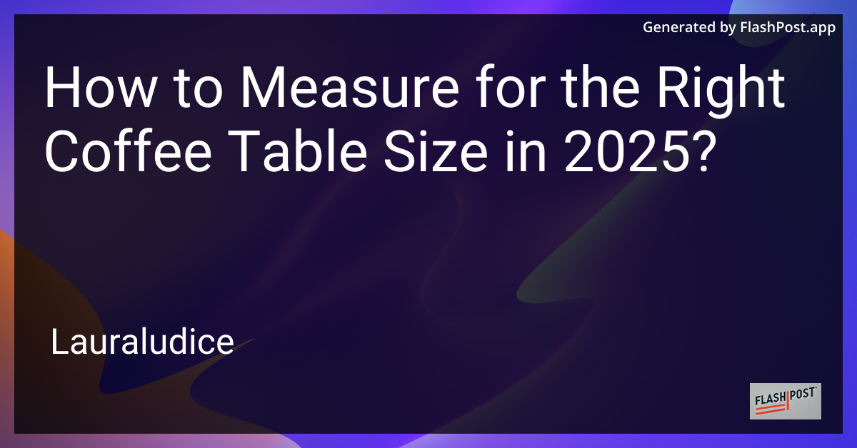 Coffee Table Measurement